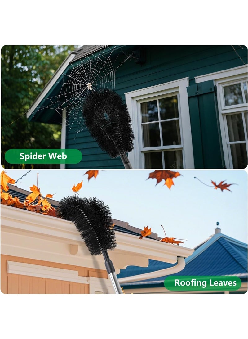Bukela Long Reach Gutter Cleaning Tool, RV Rain Gutter Cleaning Brush with Adjustable Pole, Easy Remove Leaves Debris from Roof Gutters, Black - Image 5